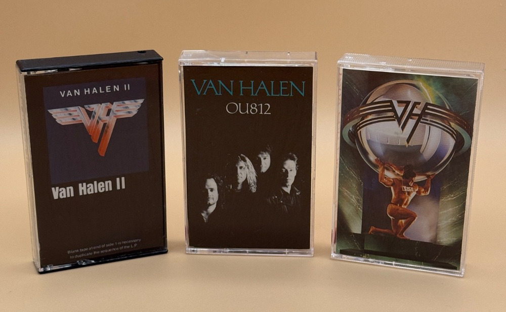 🎸 Van Halen Cassette Tape Lot of 3 OU812 5150 Van Halen II Sammy Hagar Rock